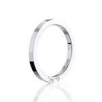 Plain & signature thin ring i vitguld