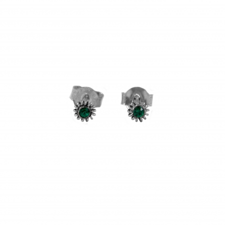 Hjowelry örhänge grön sten med mönster