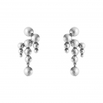 MOONLIGHT GRAPES chandelier örhängen i silver