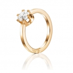 Crown wedding ring 1.0 ct i guld