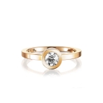 The wedding thin ring 0.40 ct i guld