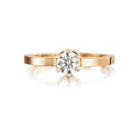 Crown wedding ring 0.50 ct i guld