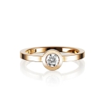 The wedding thin ring 0.30 ct i guld