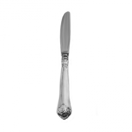 Sachsisk bordskniv kort blad äkta silver
